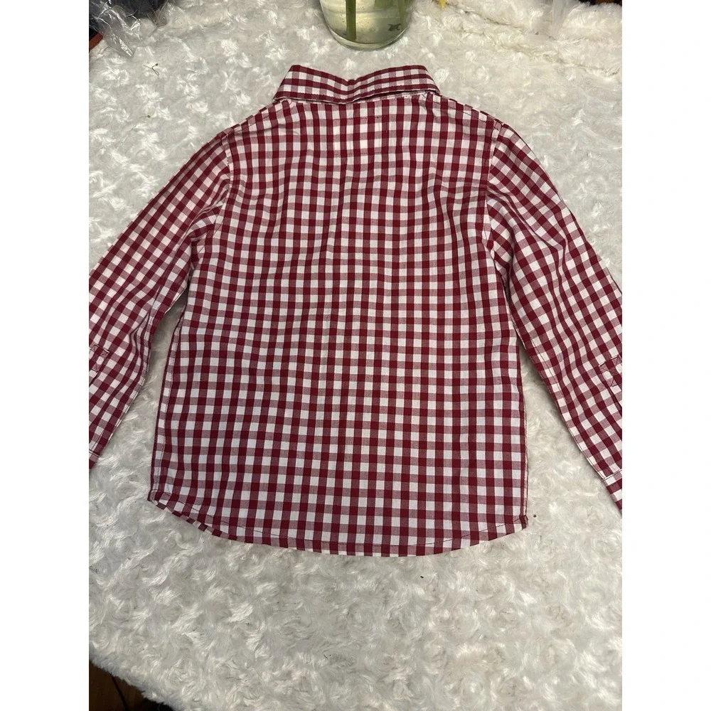 Garb Team Boys 2T Alabama Crimson Tide Red/White Plaid Cotton Button-Up